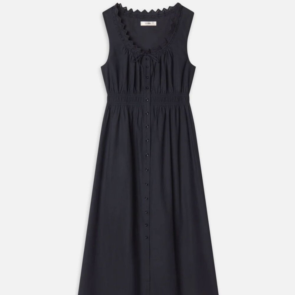 Frame Denim Serene Midi Dress LG Navy - Never opened